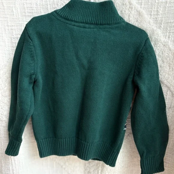 The Children's Place Green Train Fairisle Holiday Sweater - Picture 4 of 4